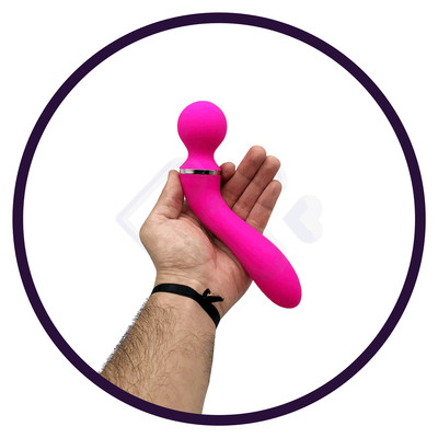 Foto 9 do produto Vibrador Estimulador Recarregável em Silicone com 10 Modos de Vibração e 3 Estimuladores Removíveis - Adão & Eva Esse Vibro é Louco - 8,7 x 4,3 cm