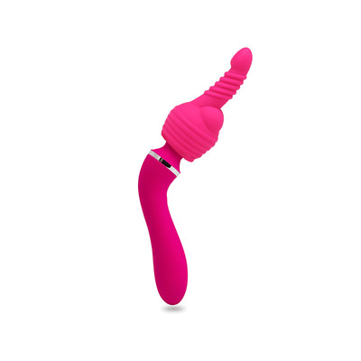 Foto 6 do produto Vibrador Estimulador Recarregável em Silicone com 10 Modos de Vibração e 3 Estimuladores Removíveis - Adão & Eva Esse Vibro é Louco - 8,7 x 4,3 cm