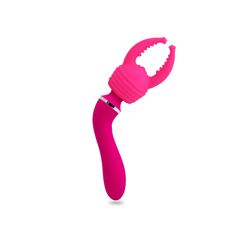 Vibrador Estimulador Recarregável em Silicone com 10 Modos de Vibração e 3 Estimuladores Removíveis - Adão & Eva Esse Vibro é Louco - 8,7 x 4,3 cm - 7
