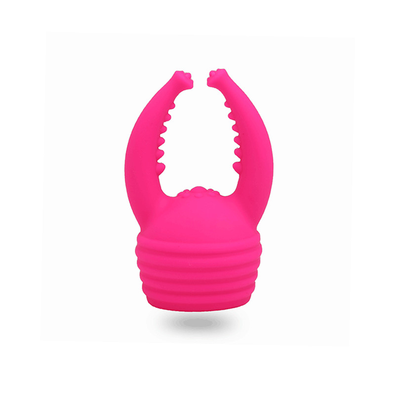 Vibrador Estimulador Recarregável em Silicone com 10 Modos de Vibração e 3 Estimuladores Removíveis - Adão & Eva Esse Vibro é Louco - 8,7 x 4,3 cm - 5