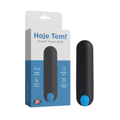 Foto 1 do produto Adão & Eva Hoje Tem! - Vibrador Bullet Power com Vibração Poderosa com Carregamento Via USB - 5,5 x 2 cm