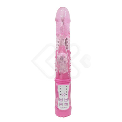 Foto 2 do produto Vibrador de Ponto G e Estimulador Clitoriano com 9 Velocidades de Rotação, Botão Reverse e 36 Modos de Vibração - Adão & Eva Jack Rabbit Baleia - 11,4 x 3,0 cm