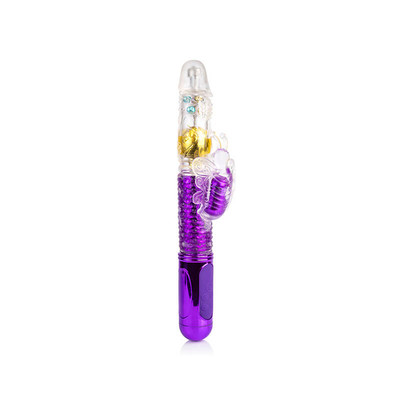 Foto 2 do produto Vibrador de Ponto G com Rotação 360°, Estimulador de Clitóris em Forma de Borboleta e 36 Modos de Vibração - Adão & Eva Jack Rabbit - 13,5 x 3,4 cm