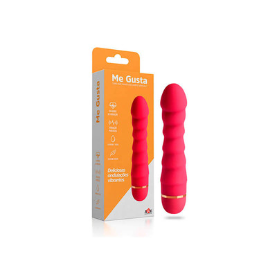 Foto 1 do produto Vibrador de Ponto G em Silicone com Corpo Ondulado e 20 Modos de Vibração - Adão & Eva Me Gusta - 13 x 3,2 cm
