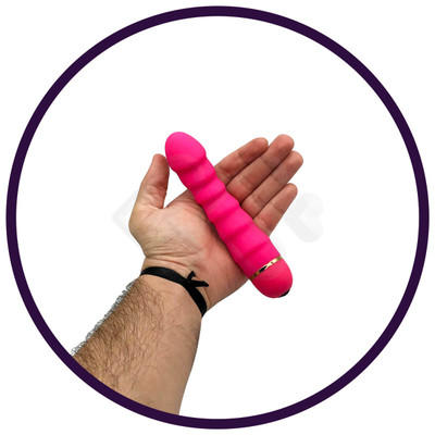 Foto 3 do produto Vibrador de Ponto G em Silicone com Corpo Ondulado e 20 Modos de Vibração - Adão & Eva Me Gusta - 13 x 3,2 cm