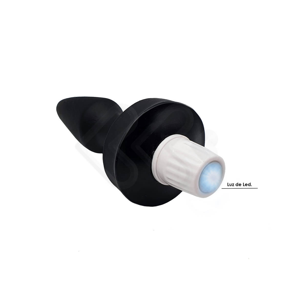 Plug Anal Cônico em PVC com 7 Modos de Vibração e Luz de Led - Adão & Eva | 11 x 4,3 cm - 3