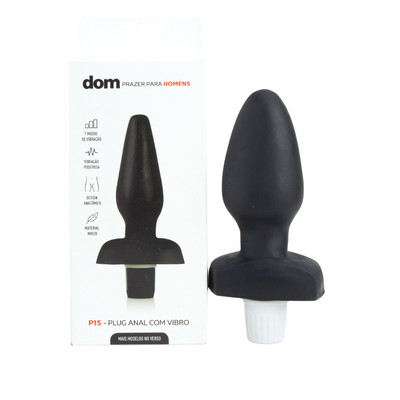 Plug Anal em Formato Cônico com 7 modos de Vibração e Base de Suporte - Adão & Eva Dom P15 3 | 11 x 5,5 cm