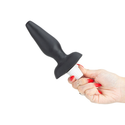 Plug Anal em Formato Cônico com 7 modos de Vibração e Base de Suporte - Adão & Eva Dom P15 | 12,6 x 4,5 cm