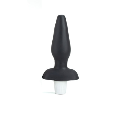 Foto 2 do produto Plug Anal em Formato Cônico com 7 modos de Vibração e Base de Suporte - Adão & Eva Dom P15 | 12,6 x 4,5 cm
