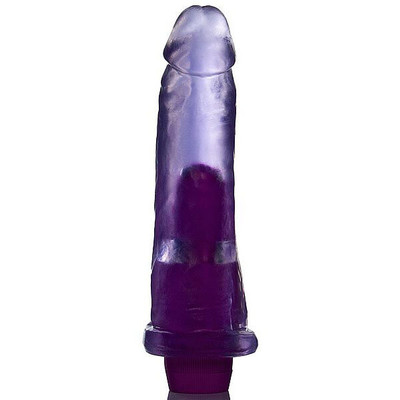 Foto 2 do produto Adão & Eva - Prótese em Formato de Pênis em Gel com Vibro e Aroma de Uva - 18,5 x 4,5 cm