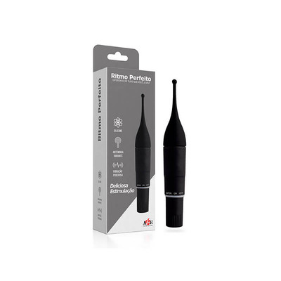 Vibrador Estimulador de Clitóris com Antena Vibratória e Vibração Única - Adão & Eva Ritmo Perfeito | 7,1 x 2,4 cm