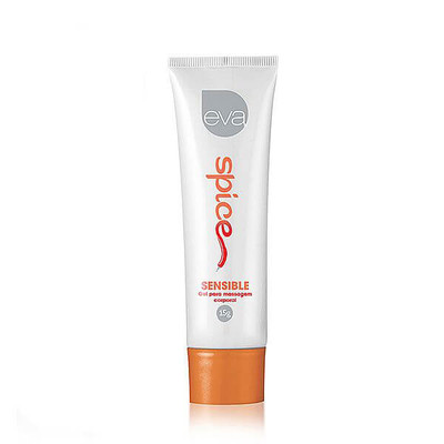 Gel Lubrificante Excitante com Efeito que Sensibiliza a Pele e Esquenta - Adão e Eva Spice Sensible - 15G
