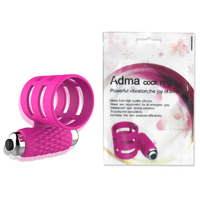 Foto 1 do produto Adma Cock Ring - Anel Peniano em Forma de Meia Capa com Vibração Única - 4 x 3 cm | Cor: Rosa