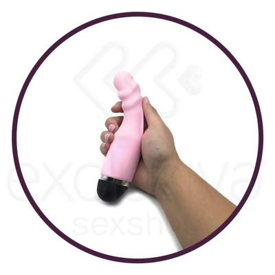 Foto 3 do produto Vibrador de Ponto G Ondulado à Pilha em Silicone com 10 Modos de Vibração - Aile - 17,5 x 3,9 cm