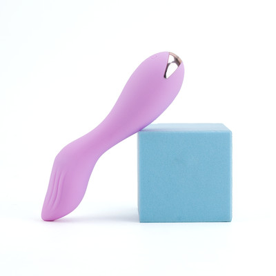 Foto 2 do produto Vibrador Estimulador de Ponto G e Clitóris com Texturas Massageadoras e 10 Modos de Vibração - Topo Toys Fairy Flower | 8 x 2,4 cm
