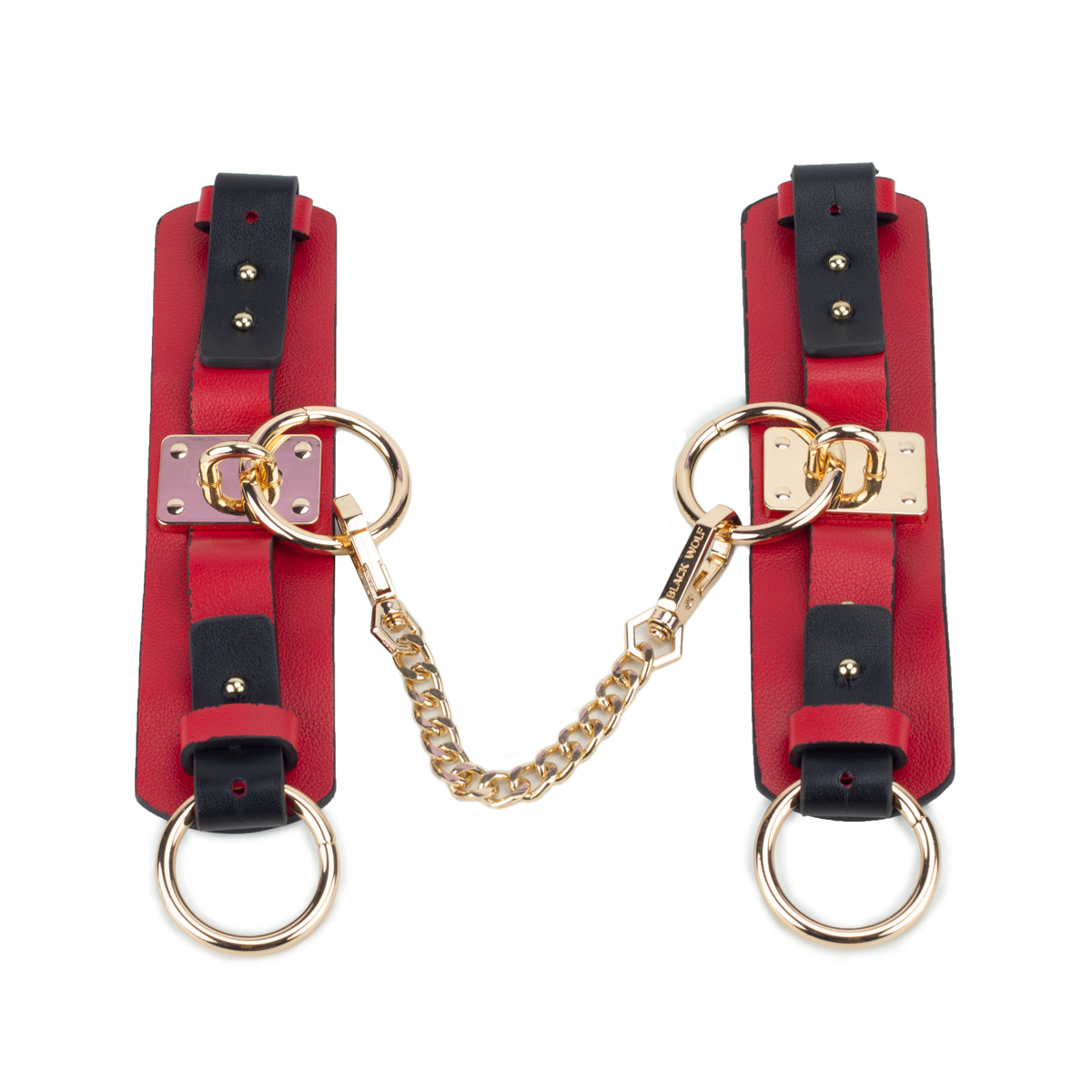 Algemas em Couro PU com Metais Dourados e Corrente - Exclusiva - 2