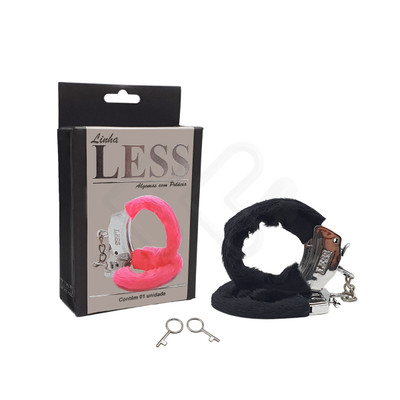 Foto 1 do produto Algemas Cromadas em ABS Metalizado e Pelúcia com Trava de Segurança - Hard Less | Disponível em 3 Cores