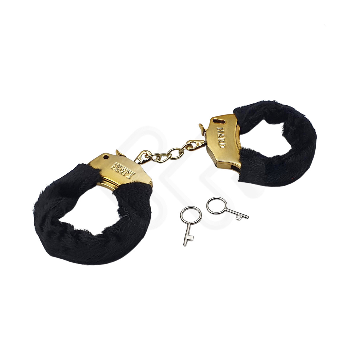 Algemas Douradas em ABS Metalizado e Pelúcia com Trava de Segurança - Hard Less | Disponível em 3 Cores - 8