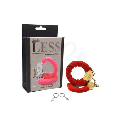 Foto 9 do produto Algemas Douradas em ABS Metalizado e Pelúcia com Trava de Segurança - Hard Less | Disponível em 3 Cores