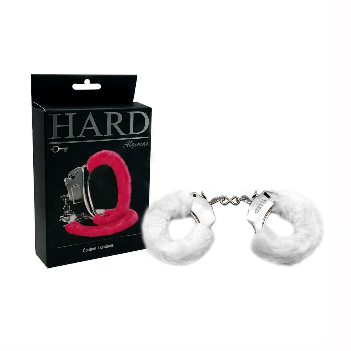 Algemas Reguláveis em Pelúcia com Chave e Trava de Segurança - Hard | Disponível em 7 Cores - 5