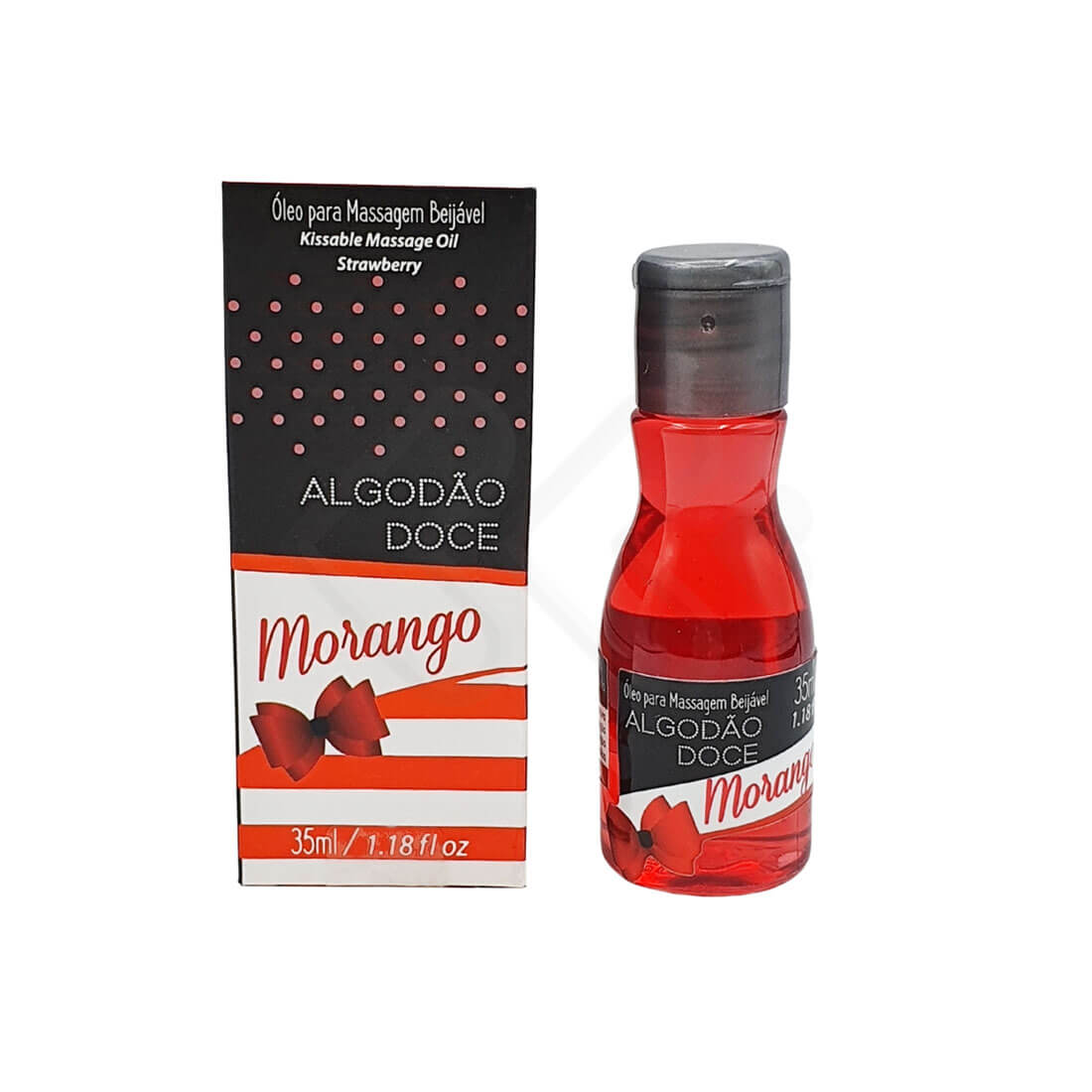 Óleo Para Massagem Beijável com Efeito que Aquece - Algodão Doce | 35 ml | Disponível em 7 Sabores - 6