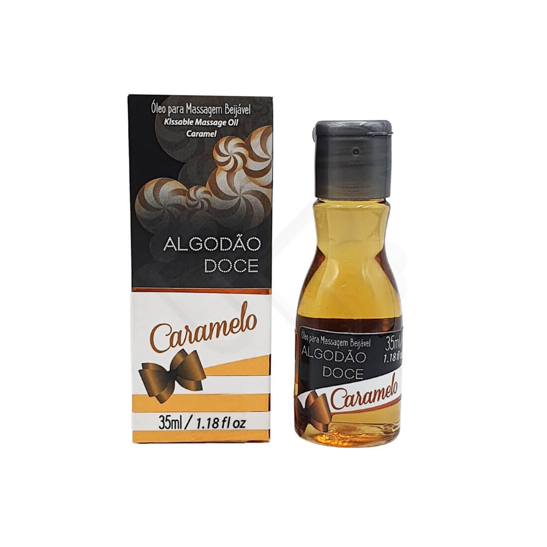 Óleo Para Massagem Beijável com Efeito que Aquece - Algodão Doce | 35 ml | Disponível em 7 Sabores - 10