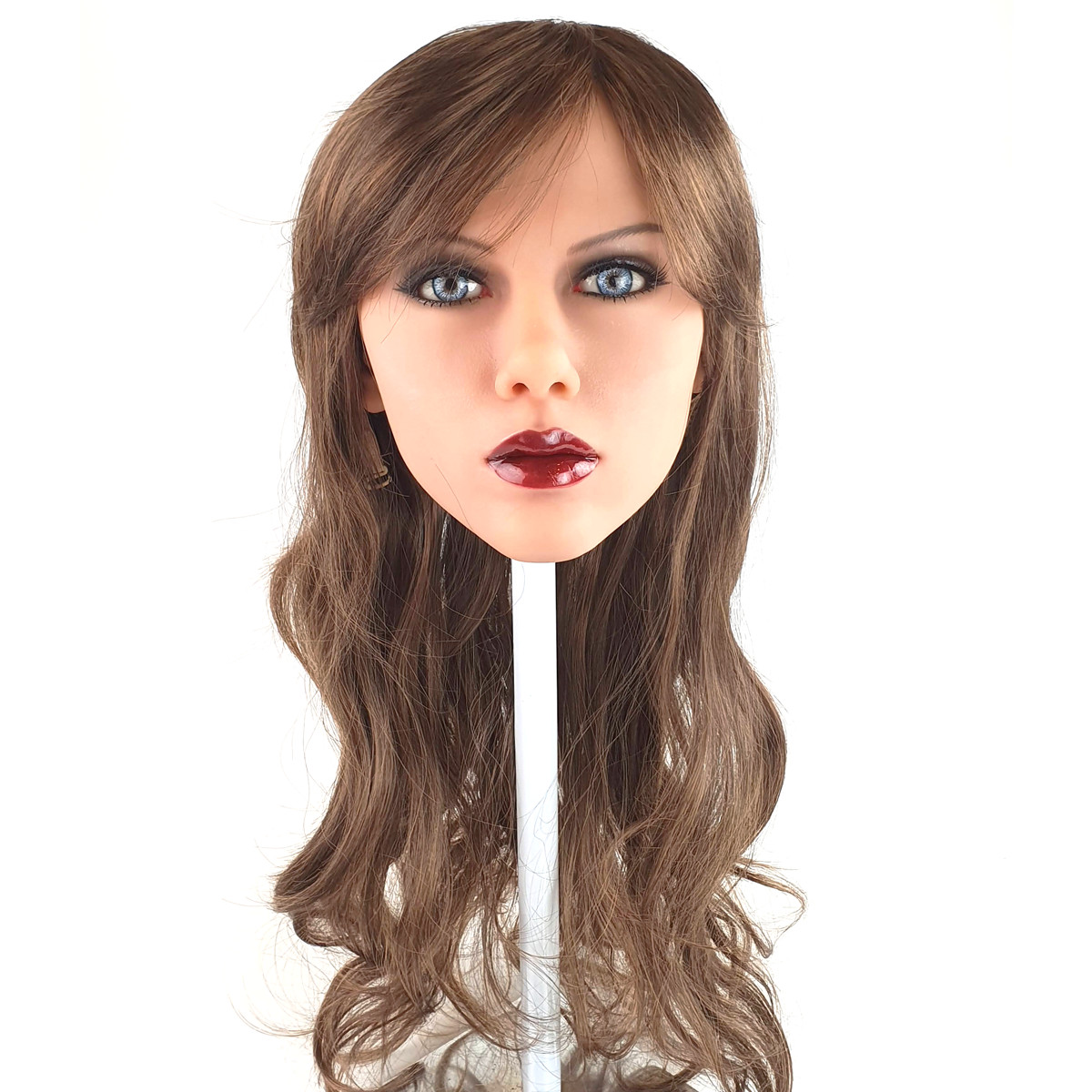 Alice - Boneca Realística em TPE com Cabelo Ruivo Longo, Olhos Azul Acinzentado, Seios Médios, Vértebras em Aço e Acessórios - 40 kg e 1,61 Metros de Altura - 10