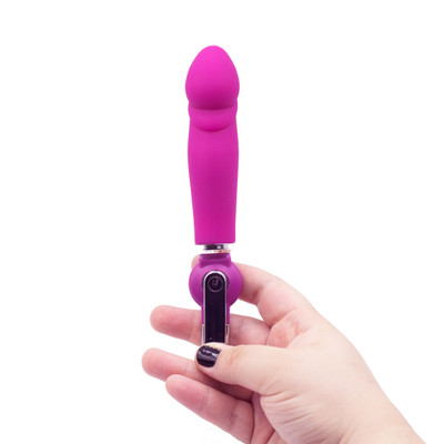 Foto 4 do produto Vibrador com Glande em Silicone Soft Touch com 20 Modos de Vibração e Recarregável por USB - Aphrodisia Alice | 18 x 2,5 cm | Disponível em 2 Cores