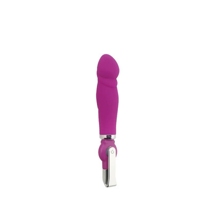 Foto 2 do produto Vibrador com Glande em Silicone Soft Touch com 20 Modos de Vibração e Recarregável por USB - Aphrodisia Alice | 18 x 2,5 cm | Disponível em 2 Cores