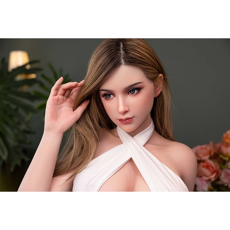 Amber - Boneca Realística em TPE com Pele Branca, Cabelo Castanhos, Seios Médios, Vértebras em Aço, Sucção, Gemidos, Movimentos e Acessórios - 35 Kg e 165 Metros de Altura - 2