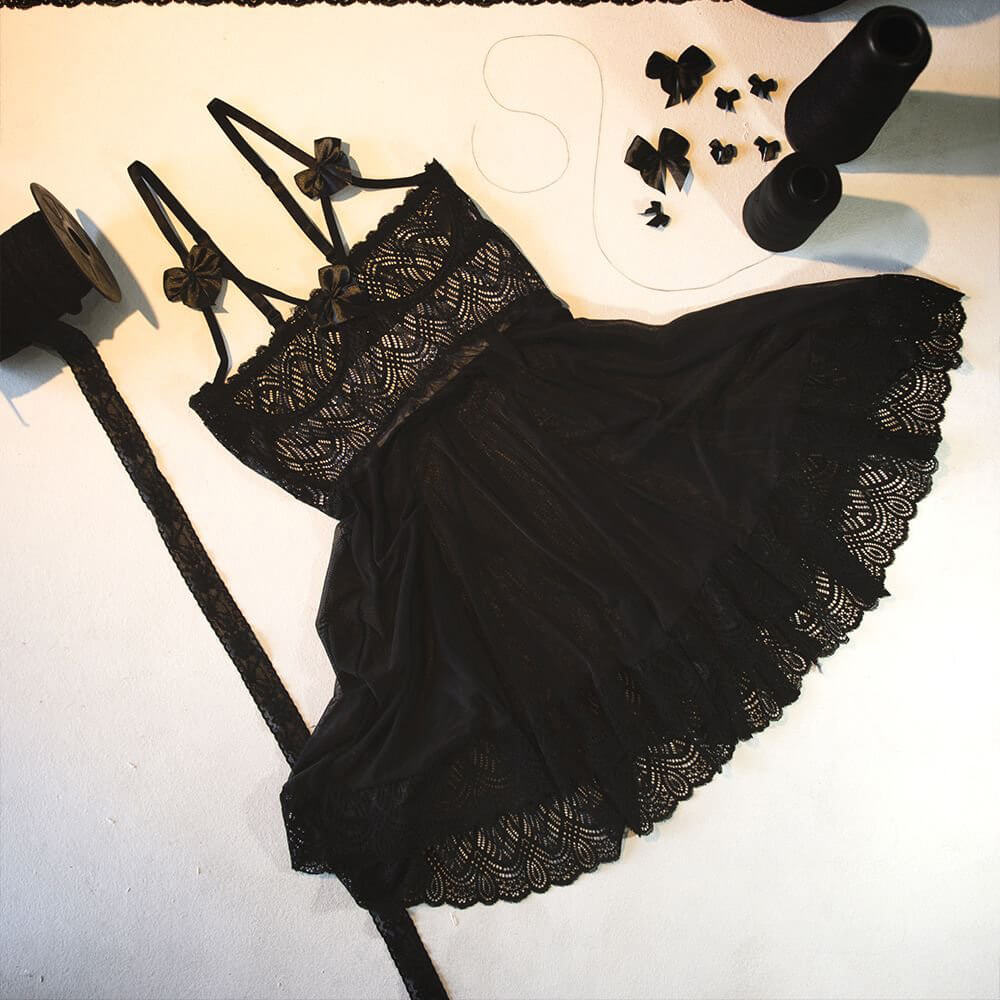 Camisola Melissa em Tule e Renda - Amor e Sedução | Disponível em 3 Cores e 4 Tamanhos - 2