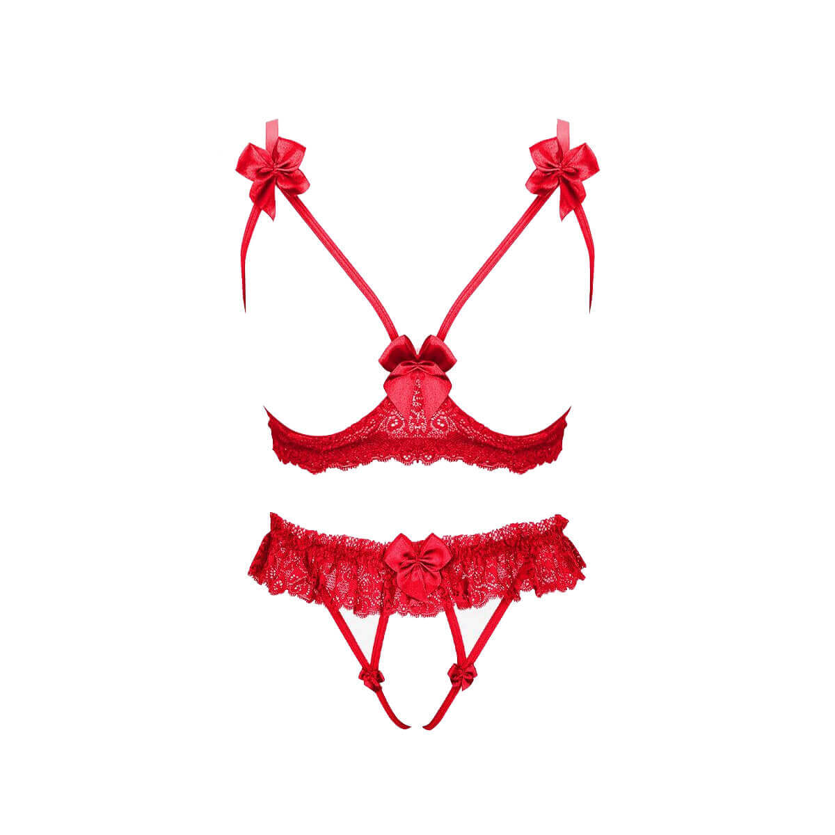 Amor e Sedução - Conjunto Nayara com Sutiã e Fio Dental em Renda | Disponível em 4 Tamanhos e 2 Cores - 4