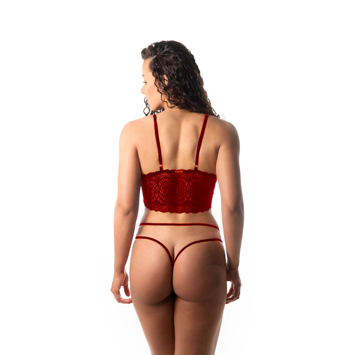 Conjunto Teka com Sutiã e Fio Dental em Renda - Amor e Sedução | Disponível em 2 Cores e 3 Tamanhos - 4