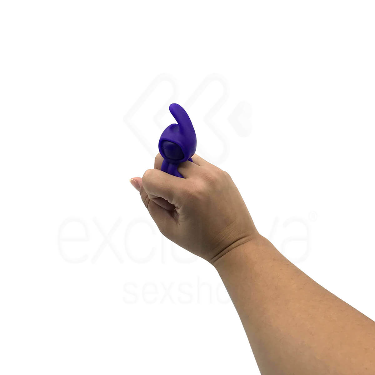 Vibrador Estimulador de Clítoris com Anel para Dedo e Vibração Única - Amusing Tongue - 7,5 x 2,9 cm - 2