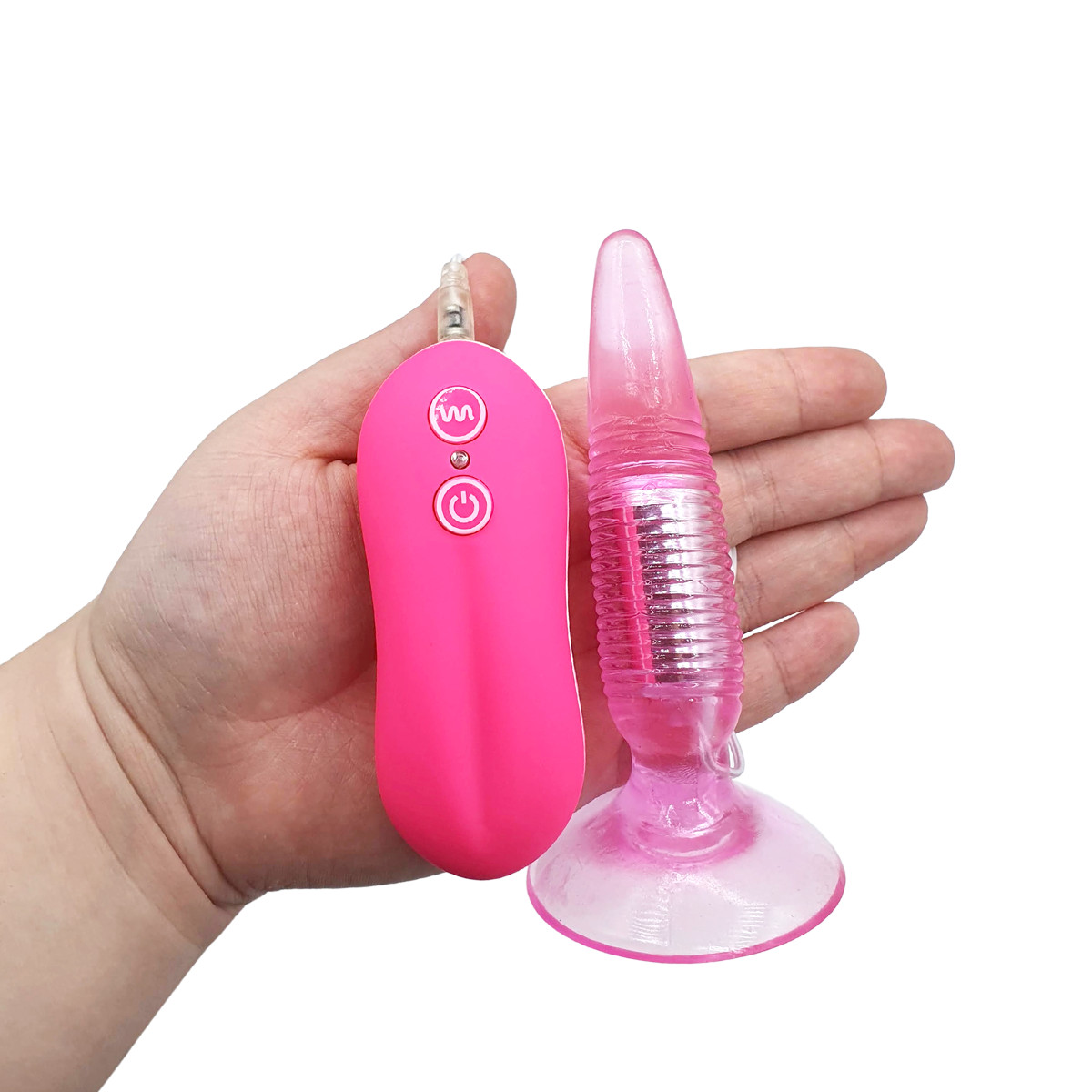 Plug Anal Cônico com 10 Modos de Vibração, Ventosa e Controle Remoto com Fio - Aphrodisia Twister | 10,5 x 2,6 cm | Disponível em 2 Cores - 6