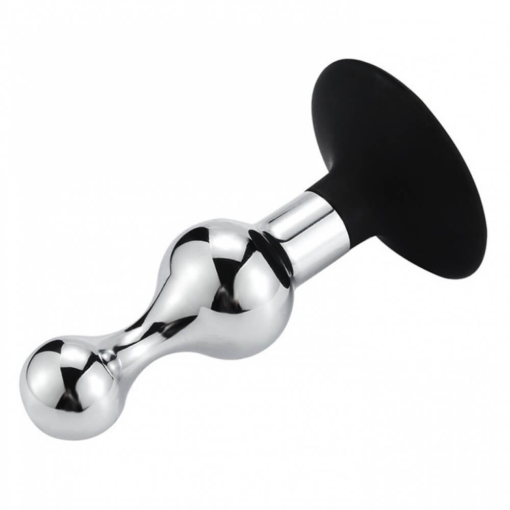 Anal Plug - Plug Anal com Ponta Arredondada Feito em Alumínio Fundido com Base em Silicone e Ventosa - 3