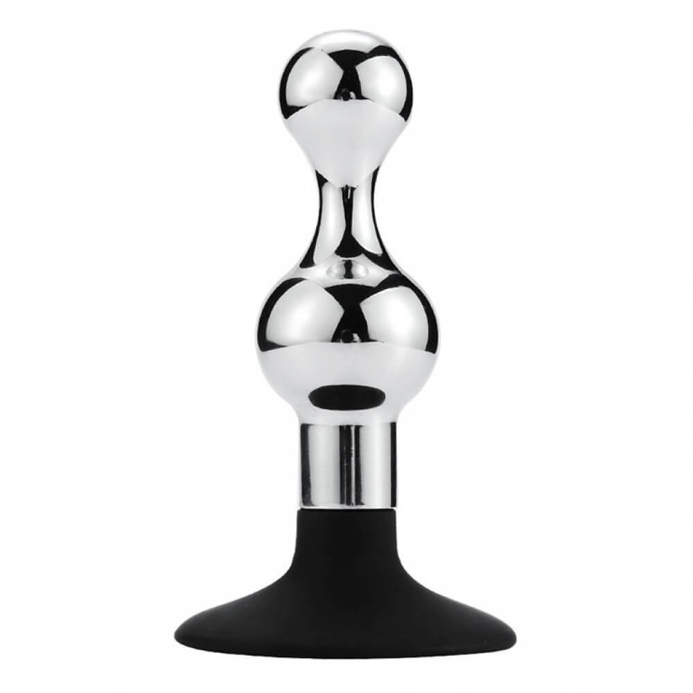 Anal Plug - Plug Anal com Ponta Arredondada Feito em Alumínio Fundido com Base em Silicone e Ventosa - 4