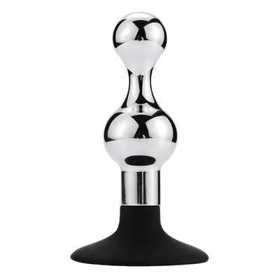 Foto 4 do produto Anal Plug - Plug Anal com Ponta Arredondada Feito em Alumínio Fundido com Base em Silicone e Ventosa