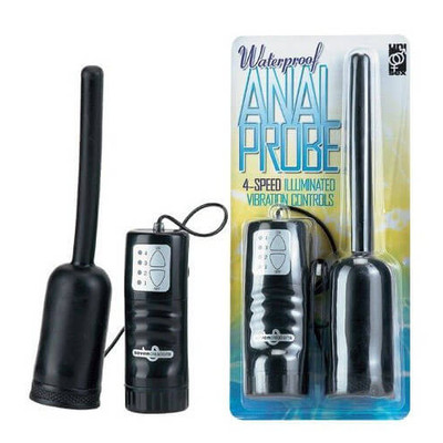 Anal Probe - Plug Anal com 4 Níveis de Vibração, Controle Remoto e Resistente à Água - 19 x 3,5 cm