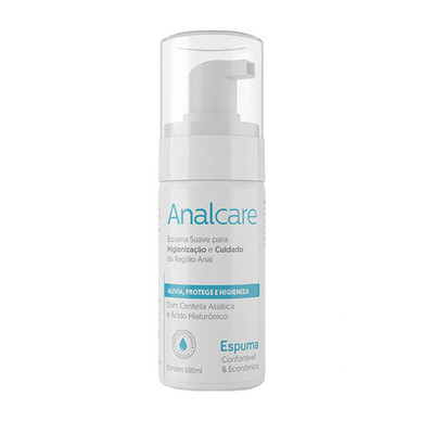 Foto 1 do produto Espuma Suave para Higienização e Cuidado da Região Anal - Analcare - 100 ml