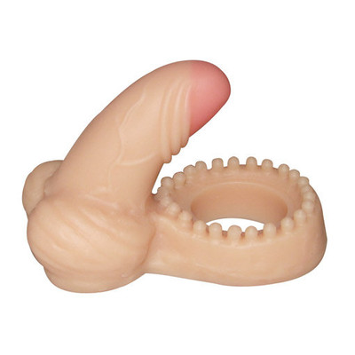 Sensual Import - Anel Companheiro com Mini Pênis e Escroto - 6 x 2,5 cm