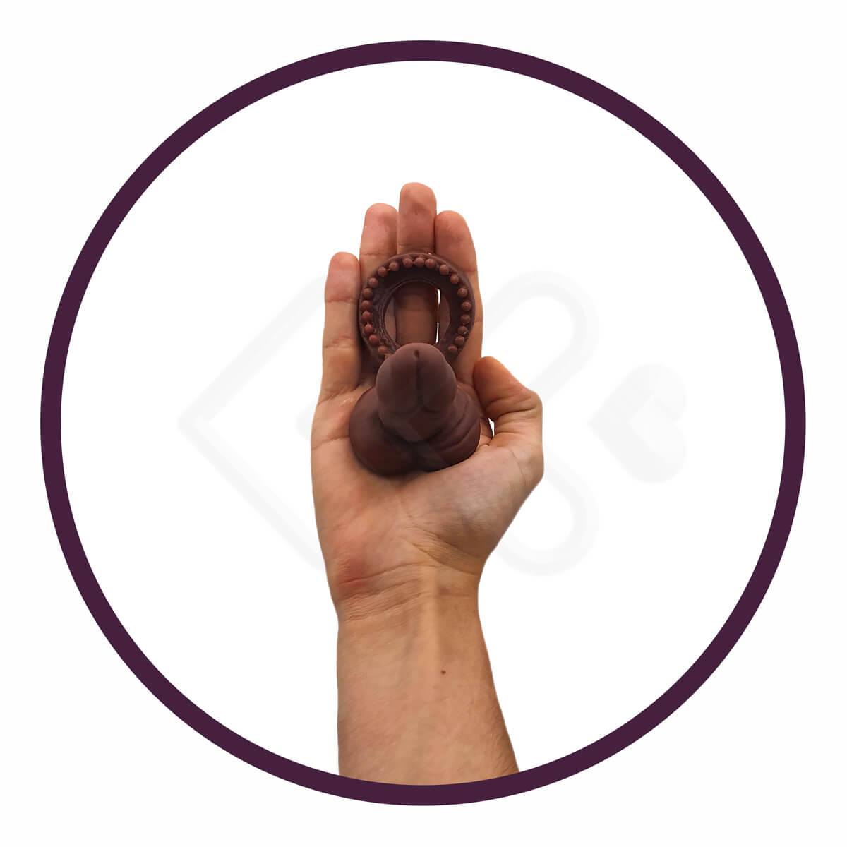 Anel Companheiro com Mini Plug - Adão & Eva | 7 x 2,5 cm | Disponível em 3 Cores - 7