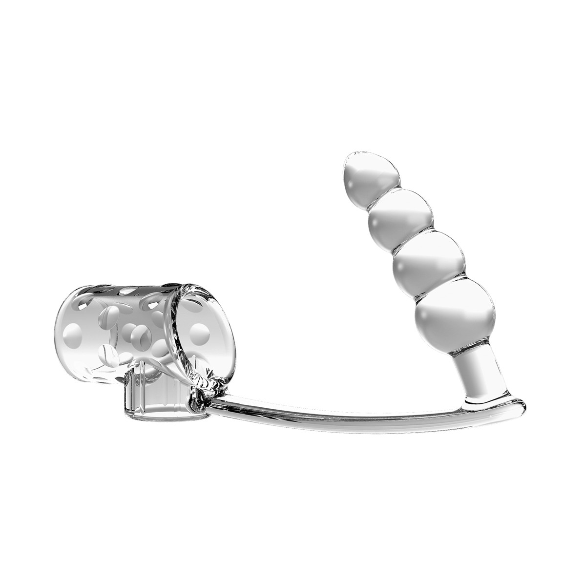 Anel Duplo com Plug Anal Escalonado em TPE - Pretty Love Rilley | 5,3 x 3,4 cm - 2