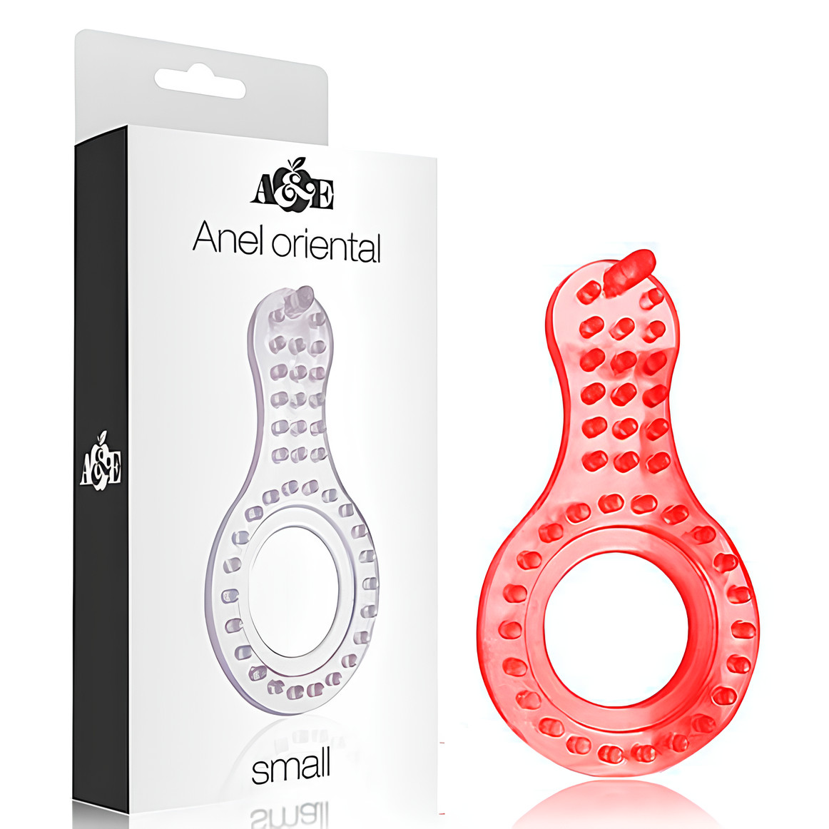 Anel Peniano Pequeno em Silicone - Anel Oriental Small | 9,5 x 5,3 cm | Cor: Vermelho - 1