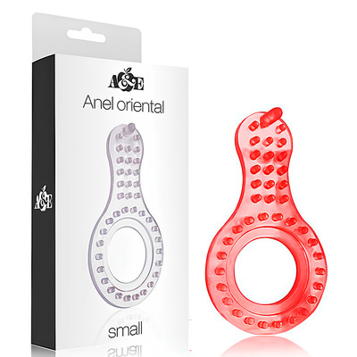 Foto 1 do produto Anel Peniano Pequeno em Silicone - Anel Oriental Small | 9,5 x 5,3 cm | Cor: Vermelho