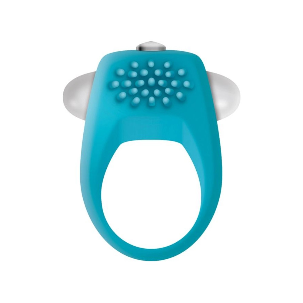 Anel Peniano com Cerdas Estimuladoras e Vibração Única - Zero Tolerance Teal Tickler | 5,2 x 3,4 cm - 2