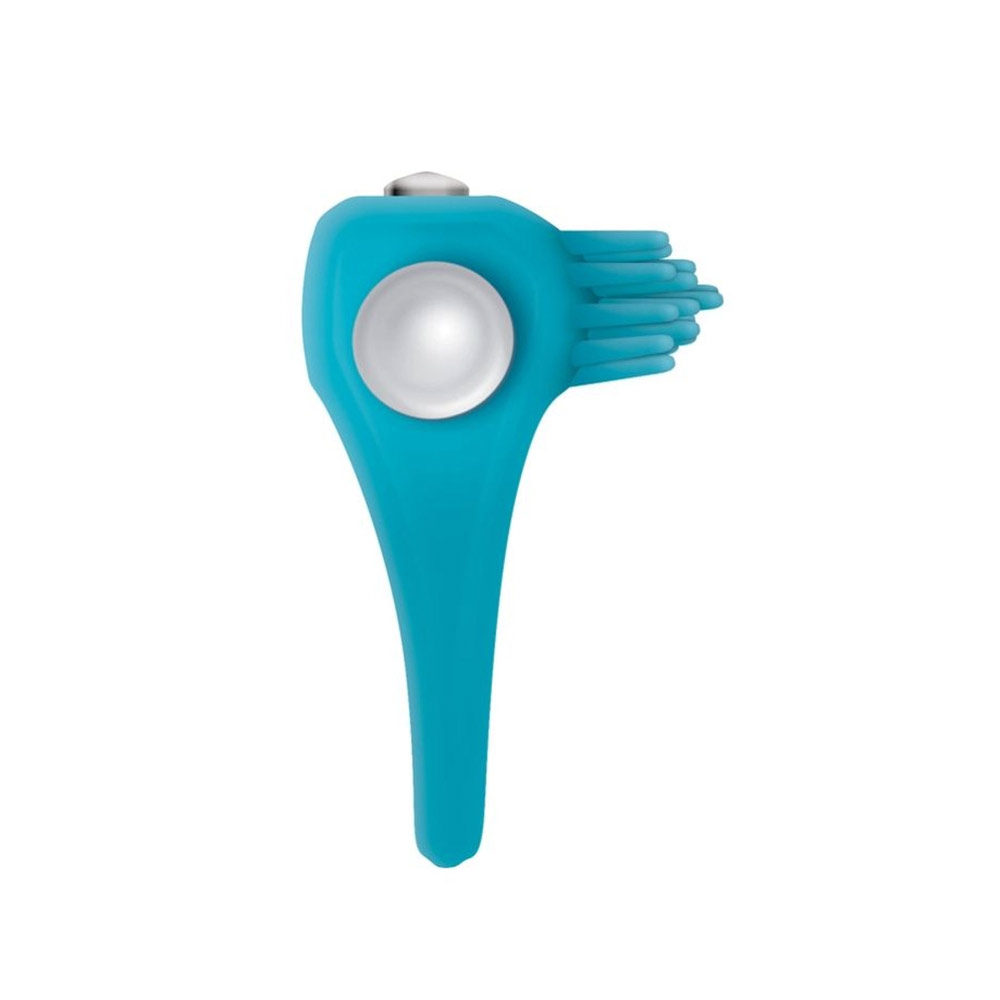 Anel Peniano com Cerdas Estimuladoras e Vibração Única - Zero Tolerance Teal Tickler | 5,2 x 3,4 cm - 4