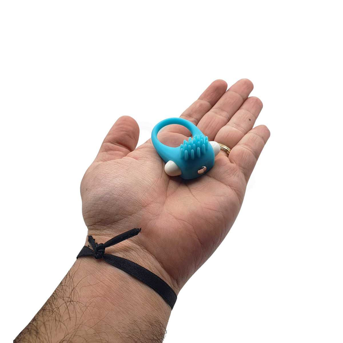 Anel Peniano com Cerdas Estimuladoras e Vibração Única - Zero Tolerance Teal Tickler | 5,2 x 3,4 cm - 7