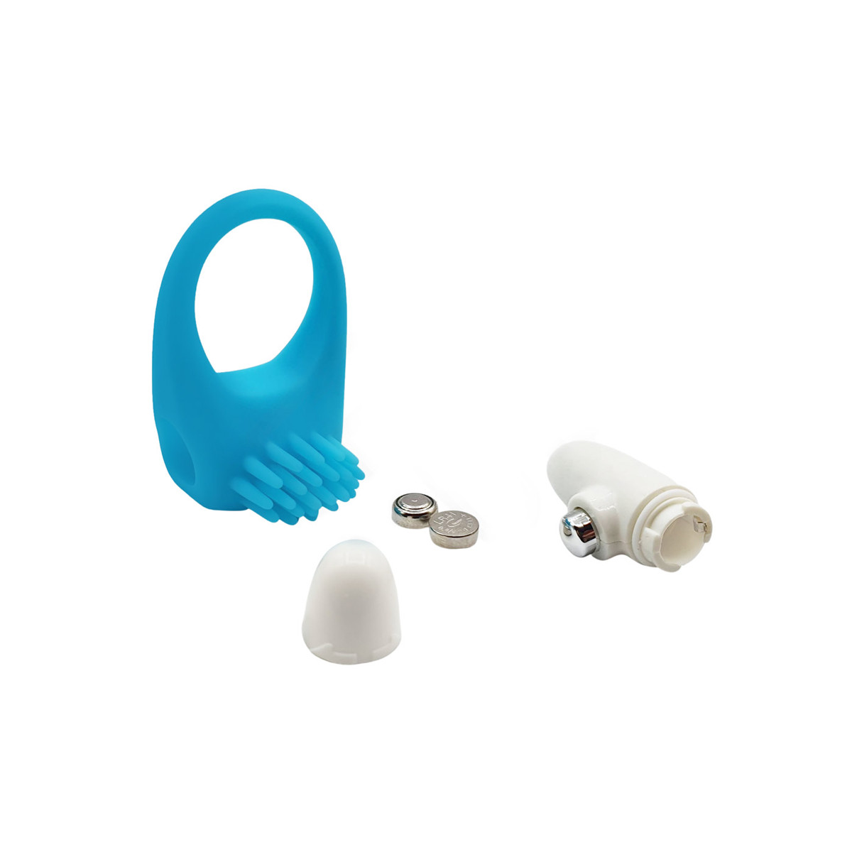 Anel Peniano com Cerdas Estimuladoras e Vibração Única - Zero Tolerance Teal Tickler | 5,2 x 3,4 cm - 5