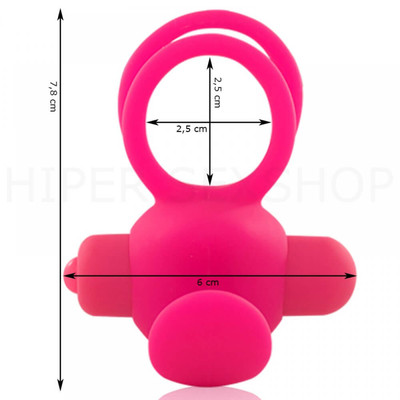 Foto 6 do produto Anel Peniano Duplo com 10 Modos de Vibração e Resistencia à Água - X- Men Oh My God | 7,8 x 6 cm | Disponível em 2 Cores